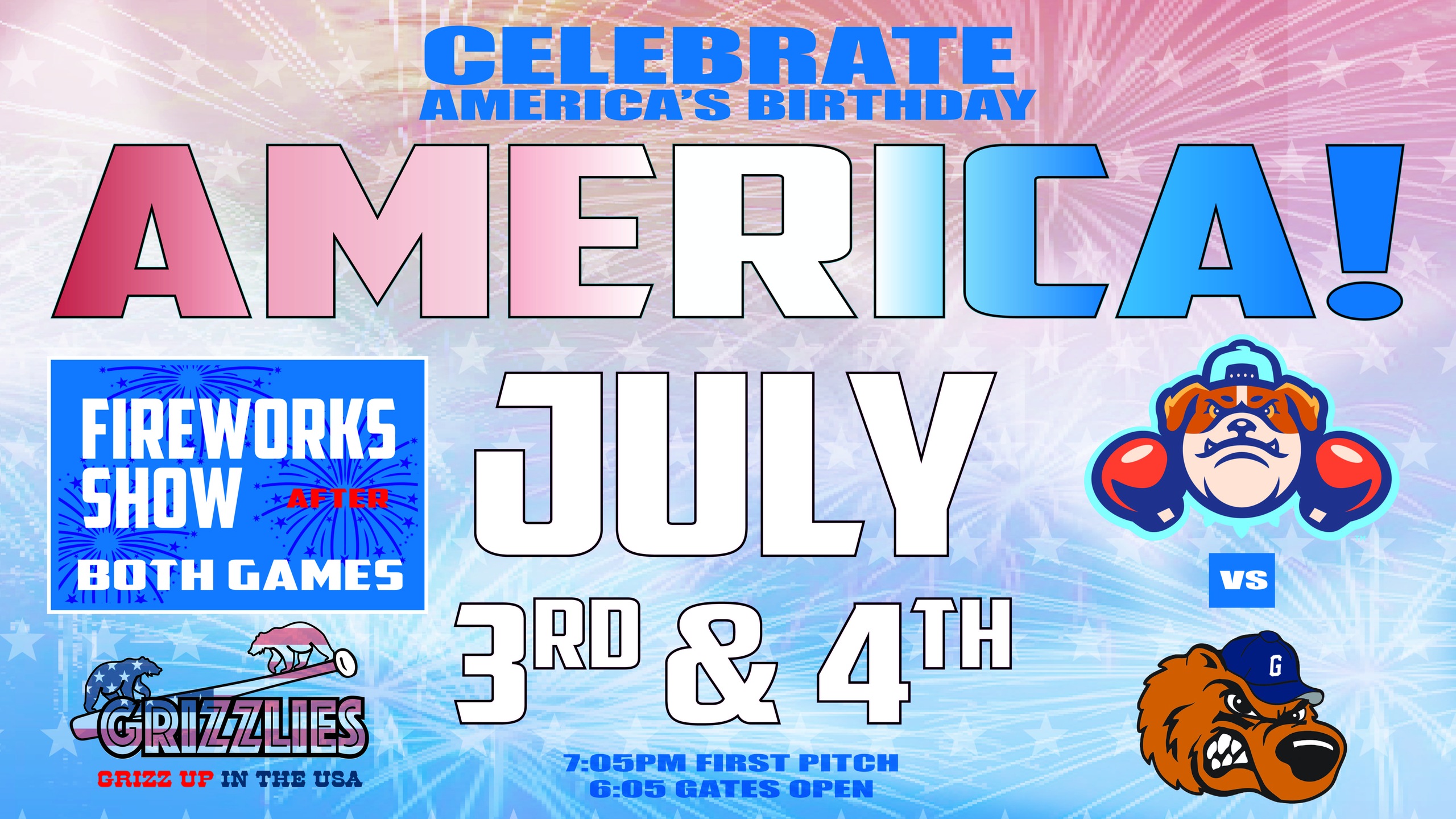 America!  July 3rd and 4th Fireworks